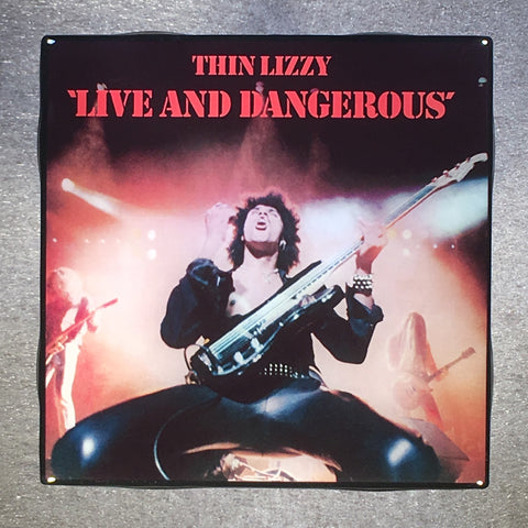 THIN LIZZY 'Live And Dangerous' Coaster Custom Ceramic Tile - CoasterLily Tiles
