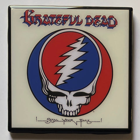GRATEFUL DEAD Steal Your Face Ceramic Custom Tile Coaster