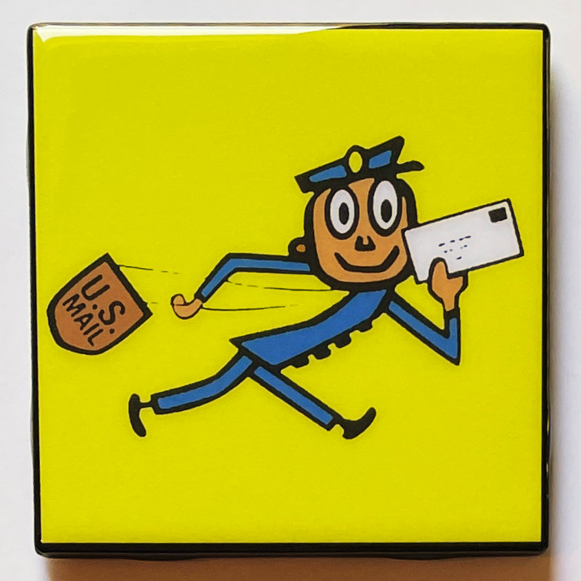 MR. ZIP Coaster Custom Ceramic Tile USPS