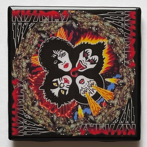 KISSMAS Custom Ceramic Tile Coaster 2005 Holiday Card