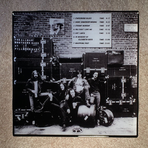 The ALLMAN BROTHERS BAND At Fillmore East Coaster BACK Record Cover Ceramic Tile - CoasterLily Tiles