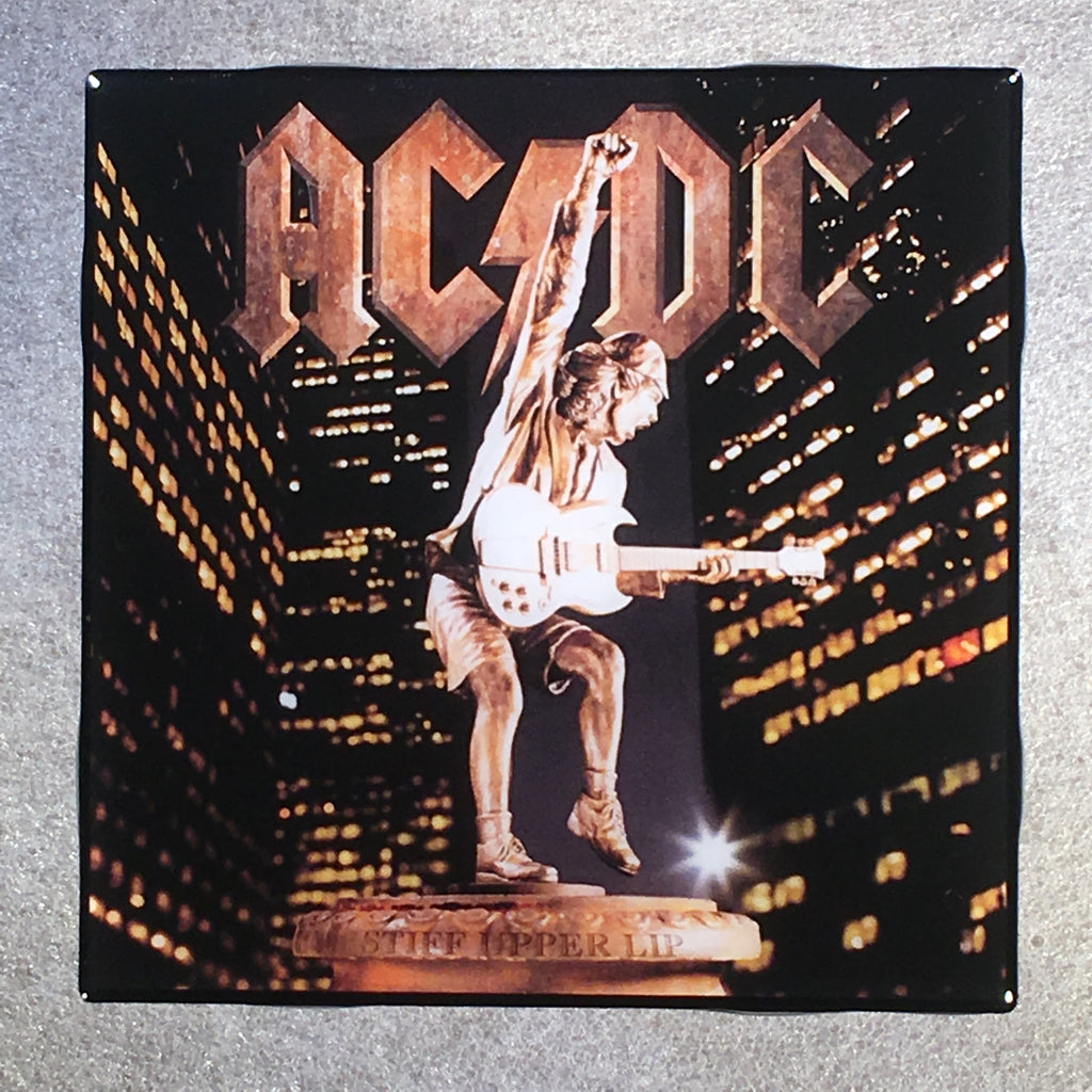 AC/DC Stiff Upper Lip Coaster Custom Ceramic Tile - CoasterLily Tiles