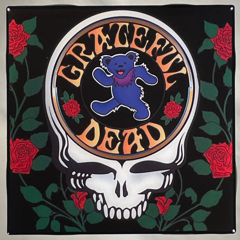 GRATEFUL DEAD Coaster Stealie Skull Bear Roses Ceramic Tile Custom
