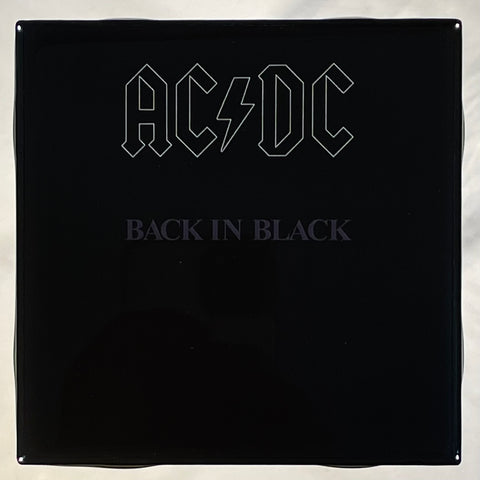 AC/DC Back In Black Coaster Custom Ceramic Tile