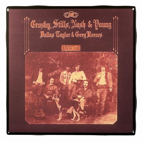 CROSBY, STILLS, NASH & YOUNG Deja Vu Coaster Ceramic Tile Record Cover
