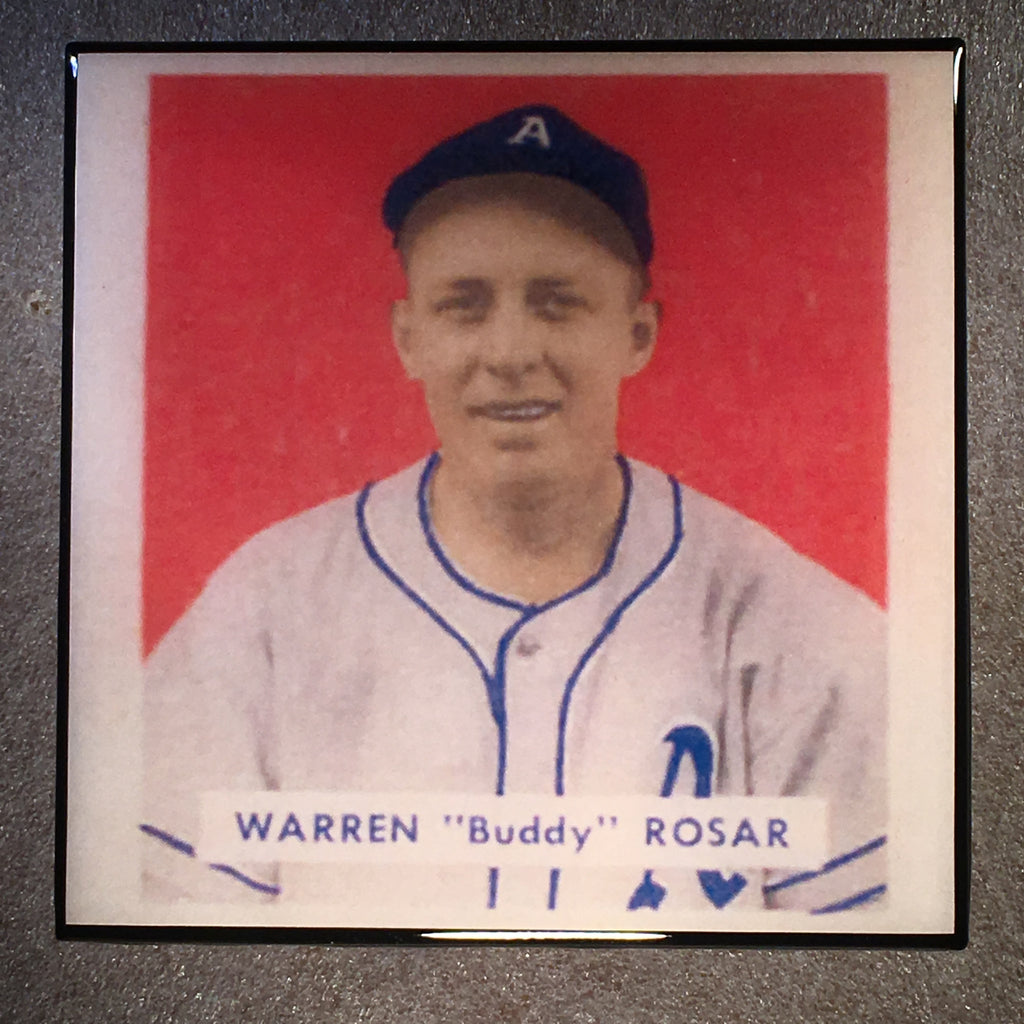 WARREN "Buddy" ROSAR Coaster Baseball Card Ceramic Tile - CoasterLily Tiles